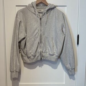 Buck Mason Heather Oatmeal vintage interloop hoodie